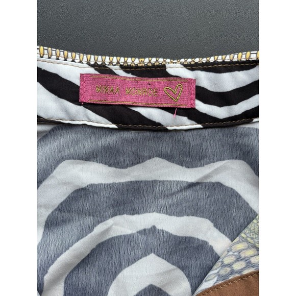 Minaa Monroe Safari Blouse. Silky Feel. Size Small. - Picture 4 of 5